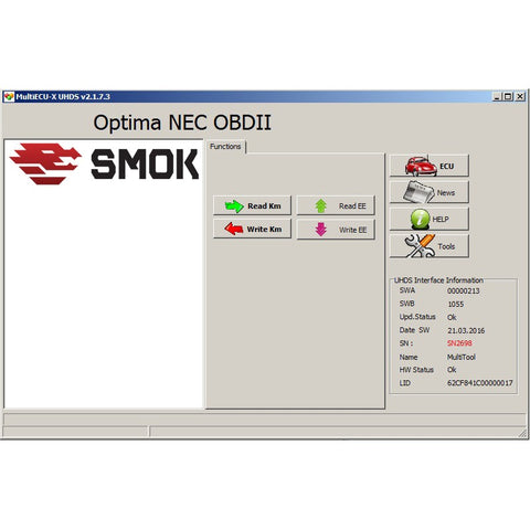 UHDS - KA0001 Kia Dash OBD