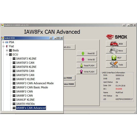 UHDS - EU0002 ECU Magneti Mareli OBD