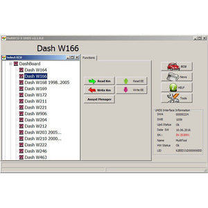 UHDS - MS0005 W166/246/172/464 DashBoard KM by OBD