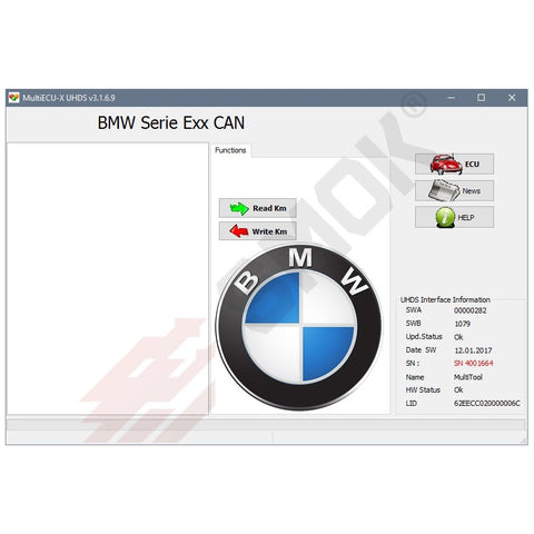 UHDS - BM0001 BMW CAS3,CAS3+ change KM OBD