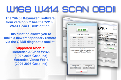 W168 W414 Scan OBDII License