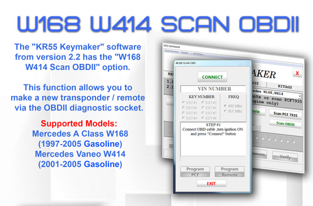 W168 W414 Scan OBDII License