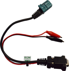 W204 K-line cable set enables to connect ESL/ELV (steering lock) with MB Key Prog2 EVO on-bench. Cable allows to read and test steering lock (ESL/ELV).